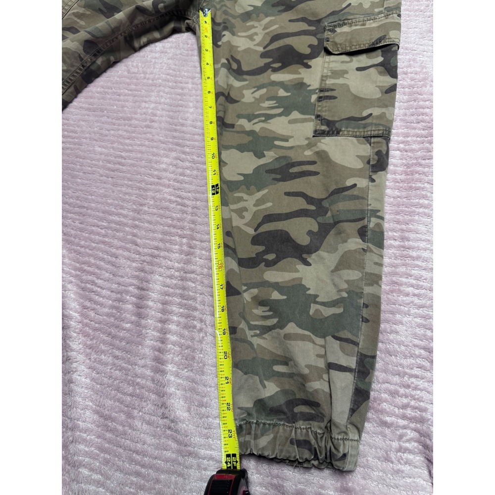 Zara Womens Camo Cargo Jogger Pants High Waisted Camouflage Green Brown Size 6 - Picture 6 of 8